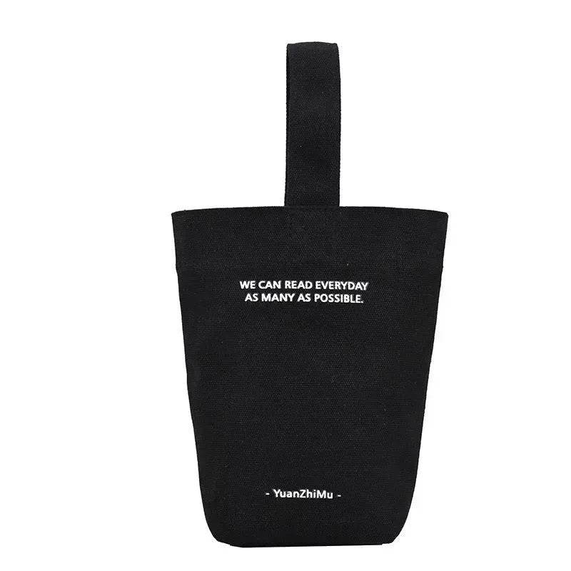 Canvas Lunch Solid Color Canvas Bag - Velora