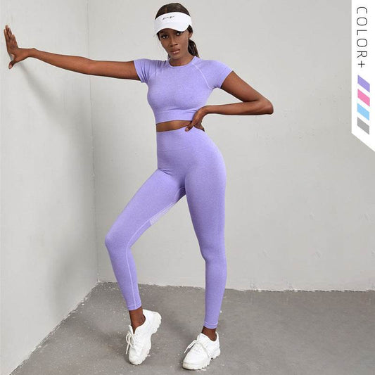2pcs Quick-drying Workout Clothes High Waist Hip Lift Yoga Gym clothes for women - Velora