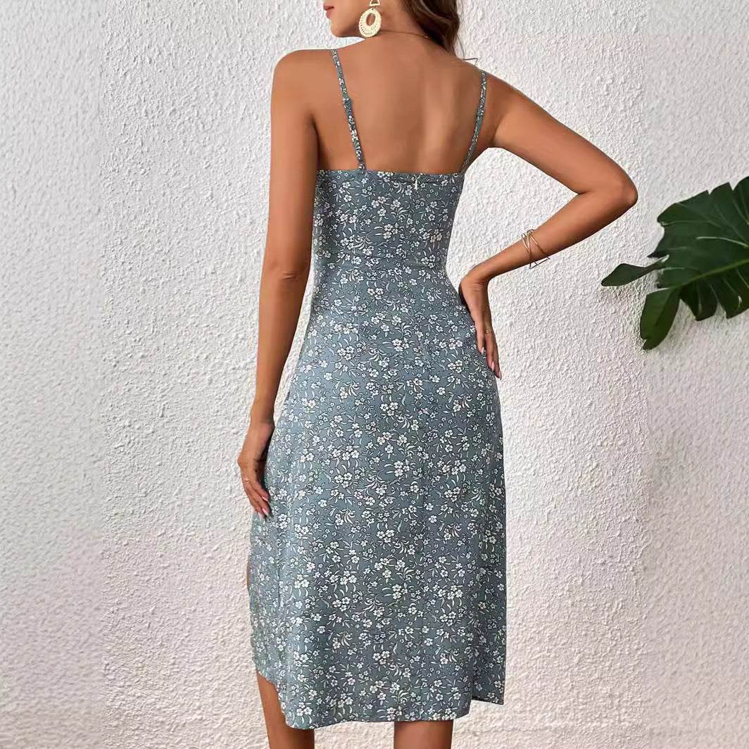 Fashion Women's Wear Backless Slit Dress - Velora