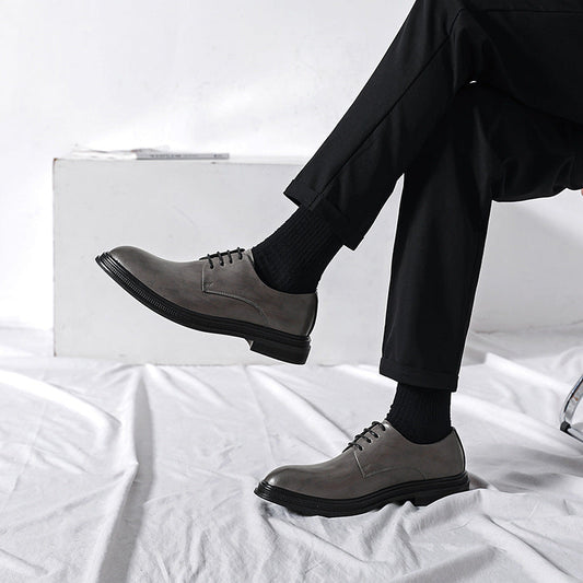 Summer British Phoenix Formal Business Suit Shoes Black Interior Height Increase Velora
