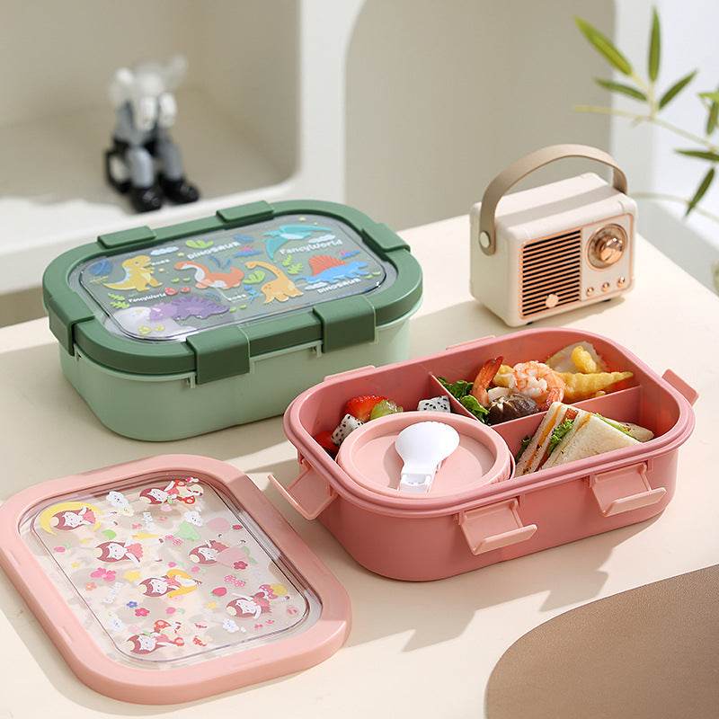 Kids Plastic Lunch Container Bento Lunch Box - Velora