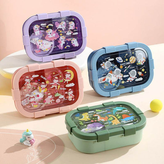 Kids Plastic Lunch Container Bento Lunch Box - Velora