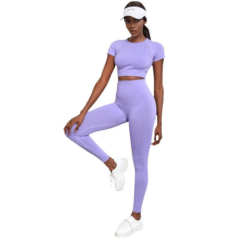 2pcs Quick-drying Workout Clothes High Waist Hip Lift Yoga Gym clothes for women - Velora