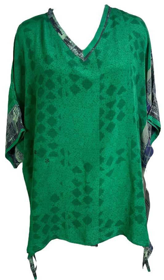 PRC6564 Avatar Pure Silk Long Tunic with Side Ties - Velora