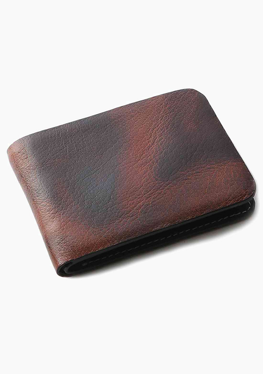 OHM Leather Wallet in Tiger Print - Velora