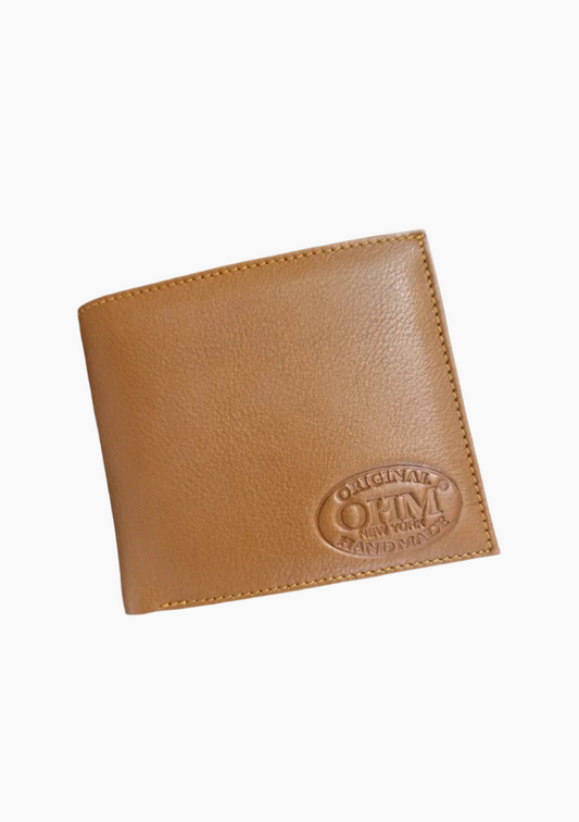 OHM Vertical Card Slot Leather Wallet Tan - Velora