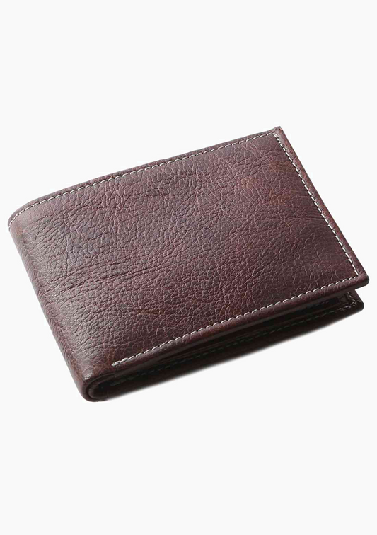 OHM Vintage Wallet in Brown Leather - Velora
