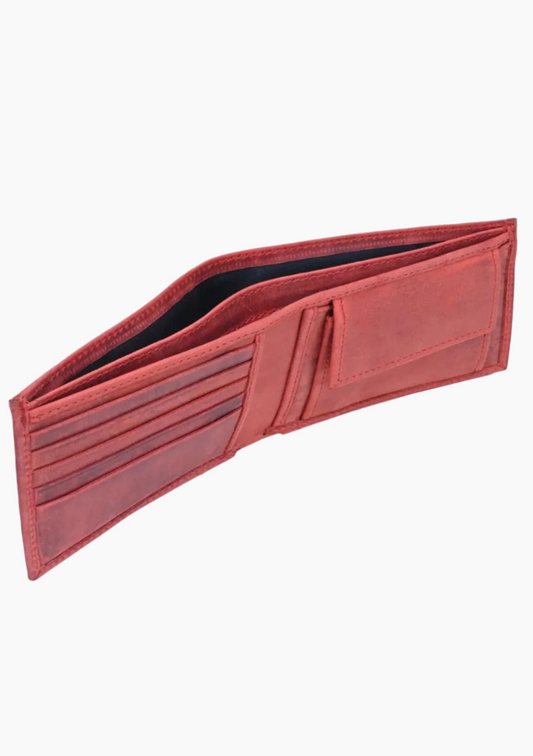 OHM Wine Color Vintage Collection Leather Wallets Coin Holder - Velora