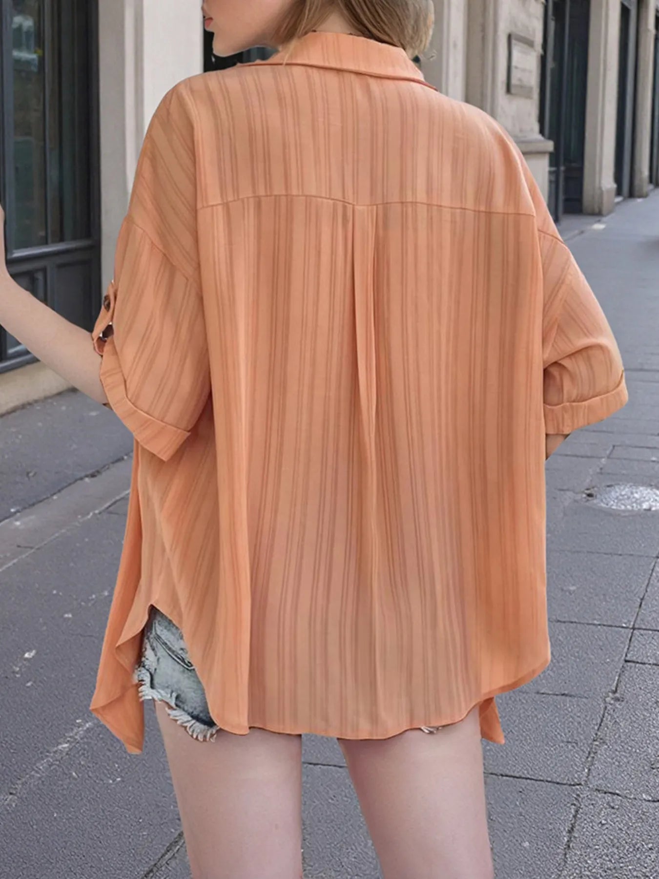 Open Front Half Sleeve Cardigan - Velora Luxury Fashion