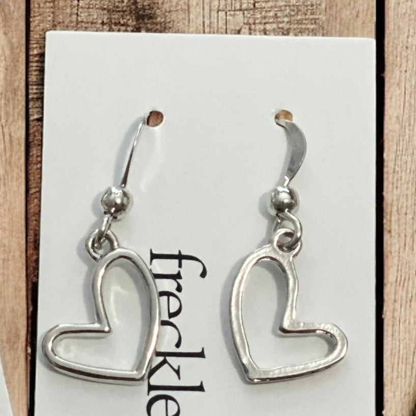Open Heart Hook Earrings - Velora Luxury Fashion