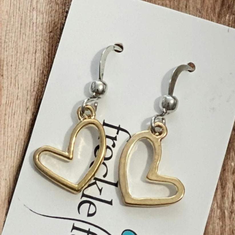 Open Heart Hook Earrings - Velora Luxury Fashion