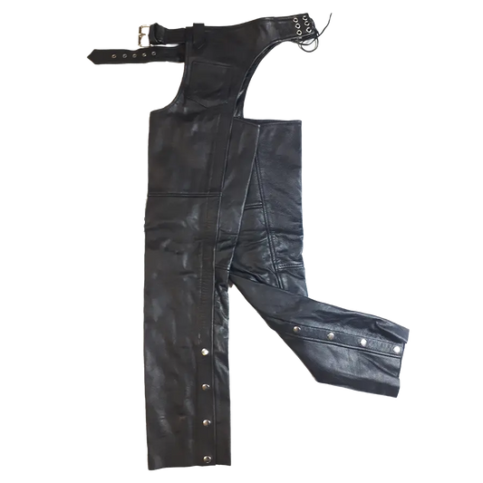 Open Road Coin Pocket Leather Chaps - Velora Luxury Fashion
