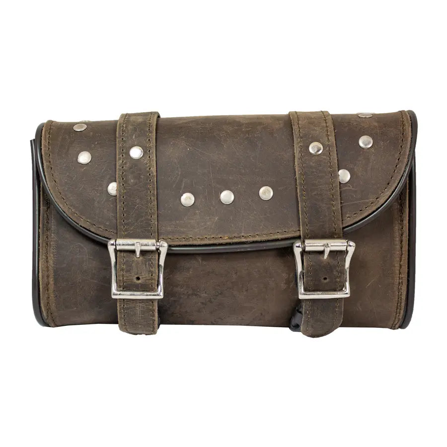 Open Road Distressed Leather Tool Bag - Velora Luxury Fashion
