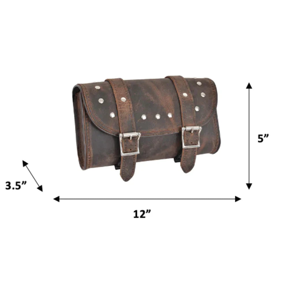 Open Road Distressed Leather Tool Bag - Velora Luxury Fashion