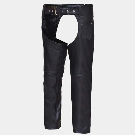 Open Road Heavy Duty Leather Chaps - Velora Luxury Fashion