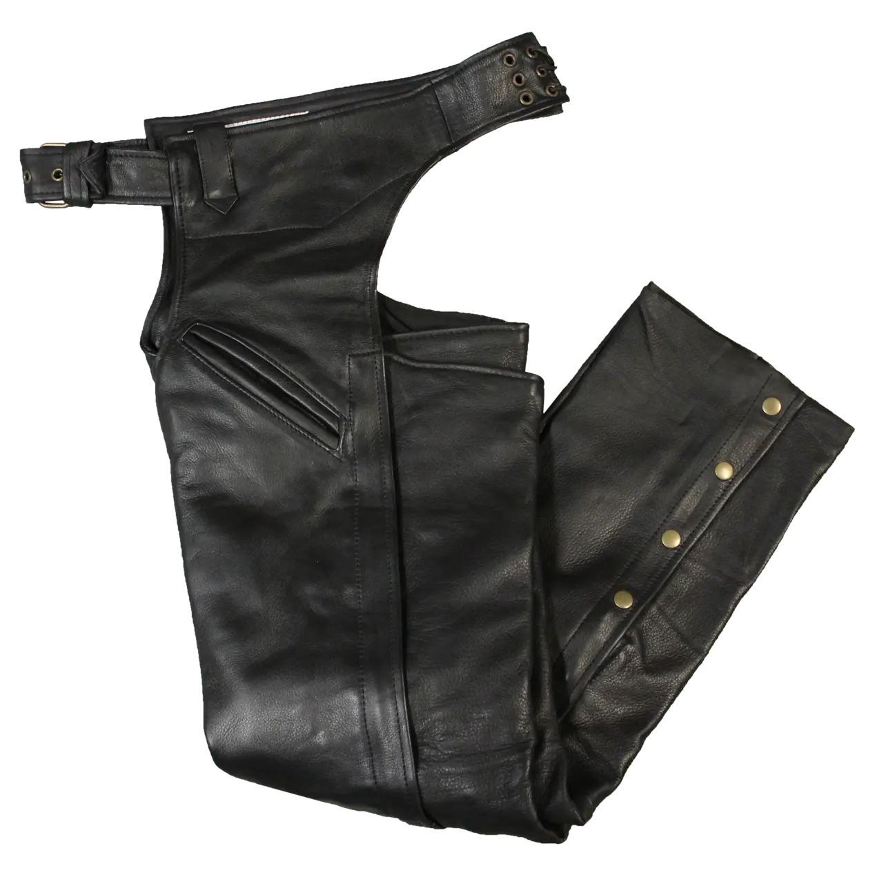 Open Road Men's 2 Pocket Premium Leather Chaps - Velora Luxury Fashion