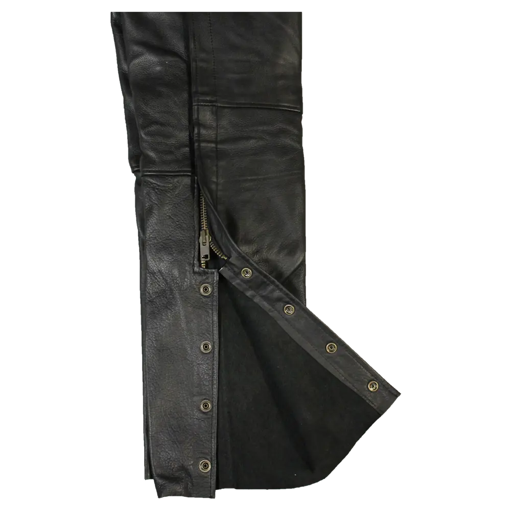 Open Road Men's 2 Pocket Premium Leather Chaps - Velora Luxury Fashion