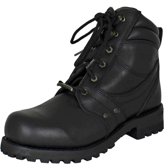 Open Road Men's 7" Lace-Up Motorcycle Boots - Velora Luxury Fashion