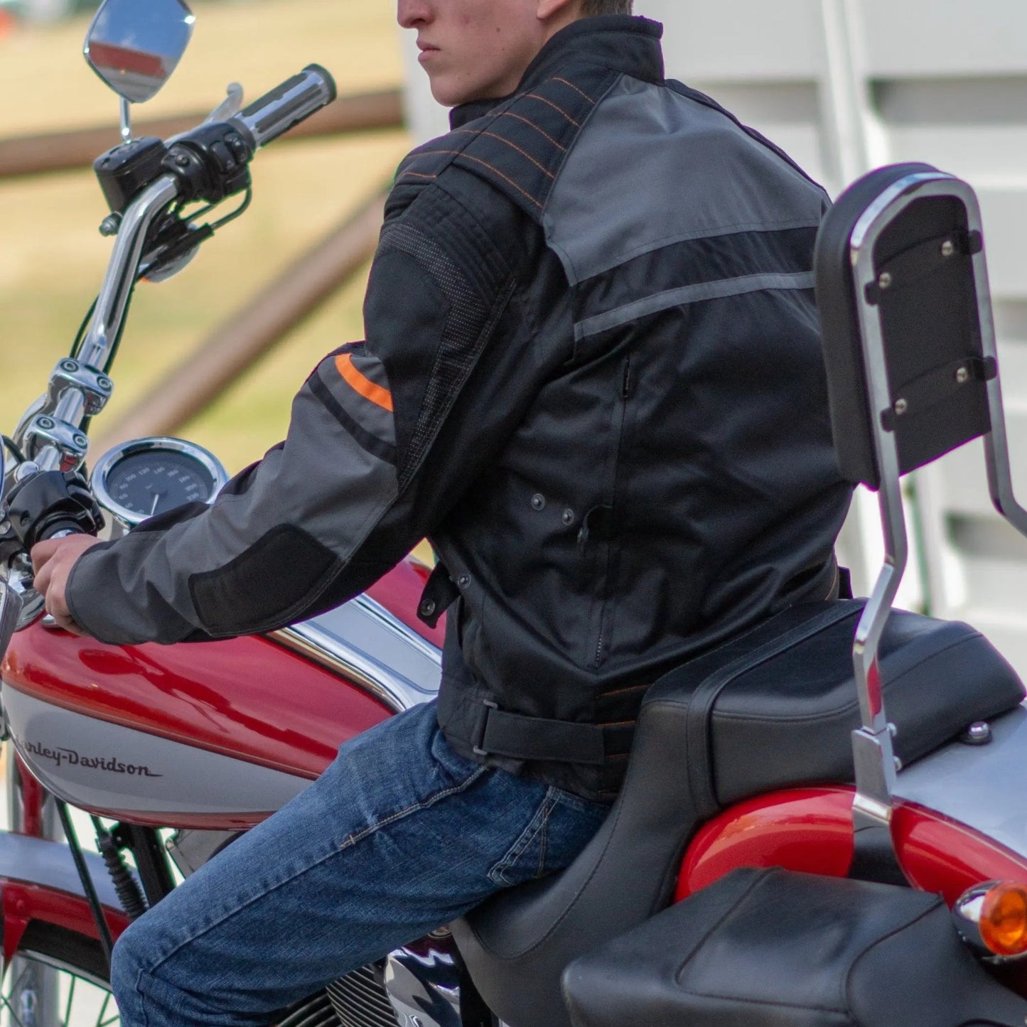 Open Road Men's Armored Textile Motorcycle Jacket - Velora Luxury Fashion