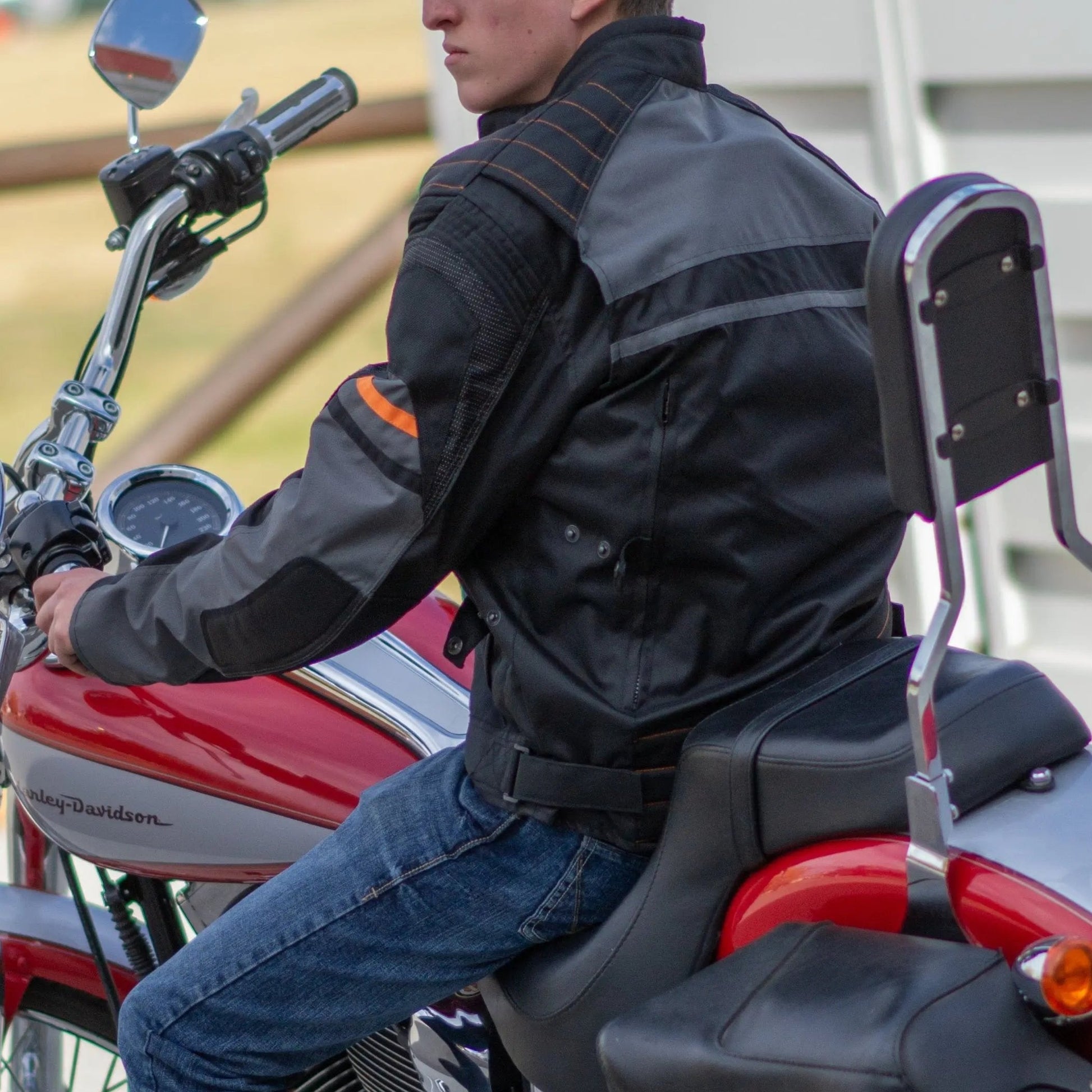 Open Road Men's Armored Textile Motorcycle Jacket - Velora Luxury Fashion