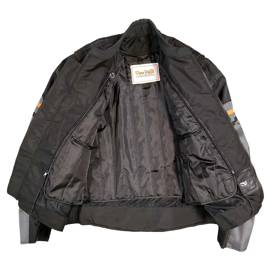 Open Road Men's Armored Textile Motorcycle Jacket - Velora Luxury Fashion