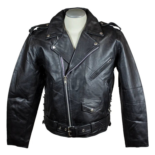 Open Road Men's Classic Leather Motorcycle Jacket - Velora Luxury Fashion