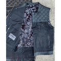 Open Road Men's Denim & Leather Club Vest - Velora Luxury Fashion