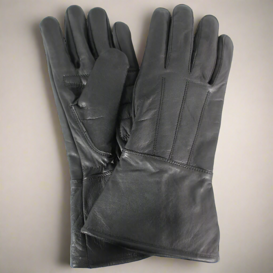 Open Road Men's Gauntlet Leather Motorcycle Gloves - Velora Luxury Fashion