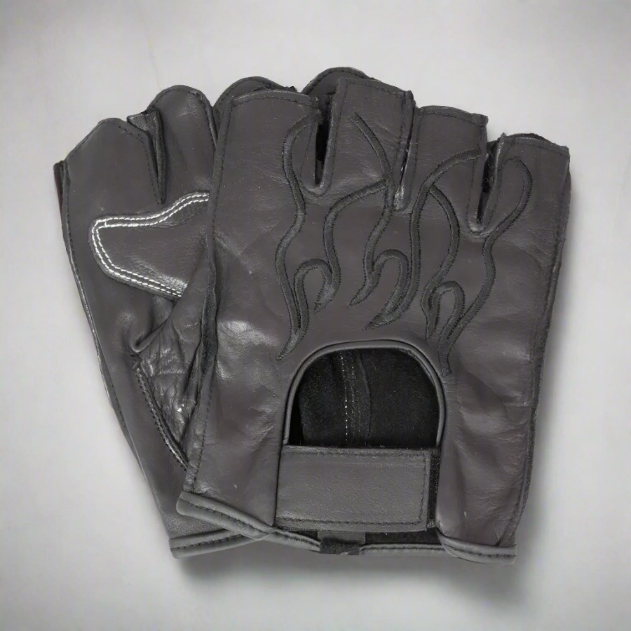 Open Road Men's Leather Fingerless Gloves - Velora Luxury Fashion