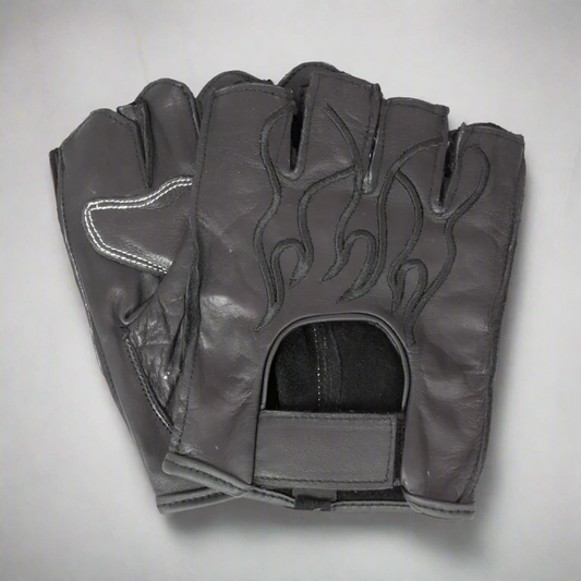 Open Road Men's Leather Fingerless Gloves - Velora Luxury Fashion