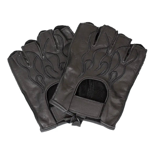 Open Road Men's Leather Fingerless Gloves - Velora Luxury Fashion