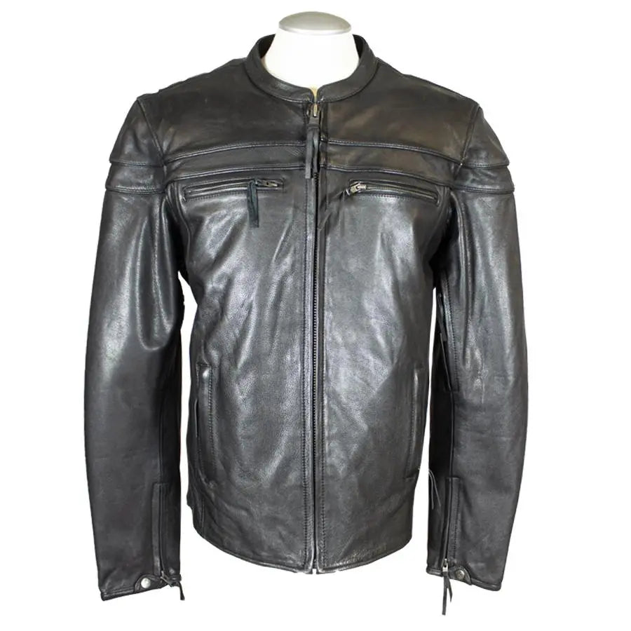 Open Road Men's Maverick Leather Motorcycle Jacket - Velora Luxury Fashion