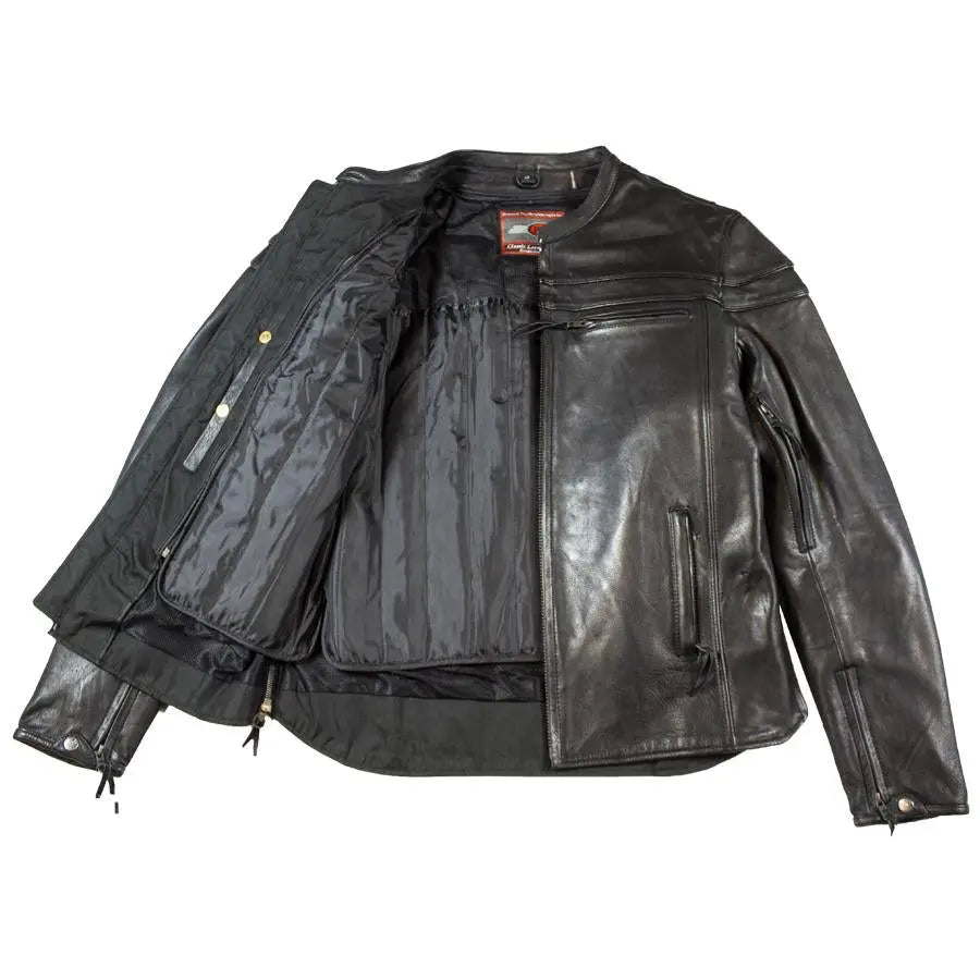 Open Road Men's Maverick Leather Motorcycle Jacket - Velora Luxury Fashion