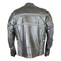 Open Road Men's Reflective Piping Leather Motorcycle Jacket - Velora Luxury Fashion