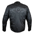 Open Road Men's Reflective Skull Textile Motorcycle Jacket - Velora Luxury Fashion