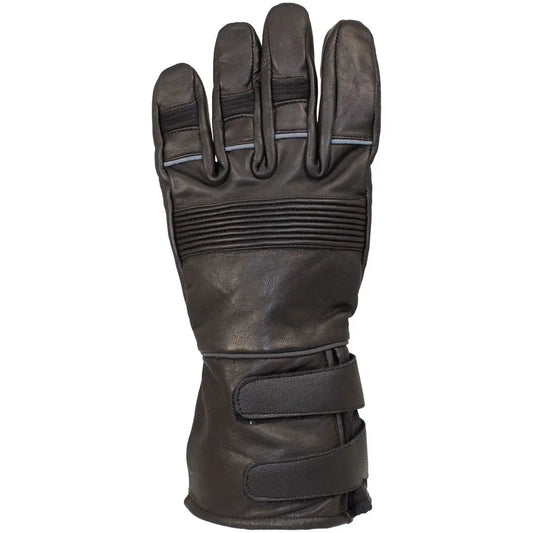 Open Road Men's Leather Motorcycle Gauntlet with Reflective Trim Boutique of Leathers/Open Road