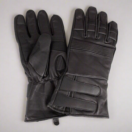 Open Road Men's Leather Motorcycle Gauntlet with Reflective Trim Boutique of Leathers/Open Road