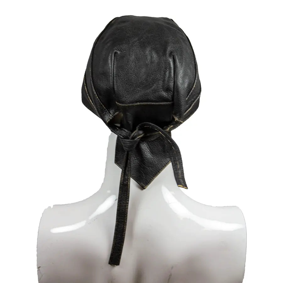 Open Road Rub Off Brown Leather Skull Cap Boutique of Leathers/Open Road