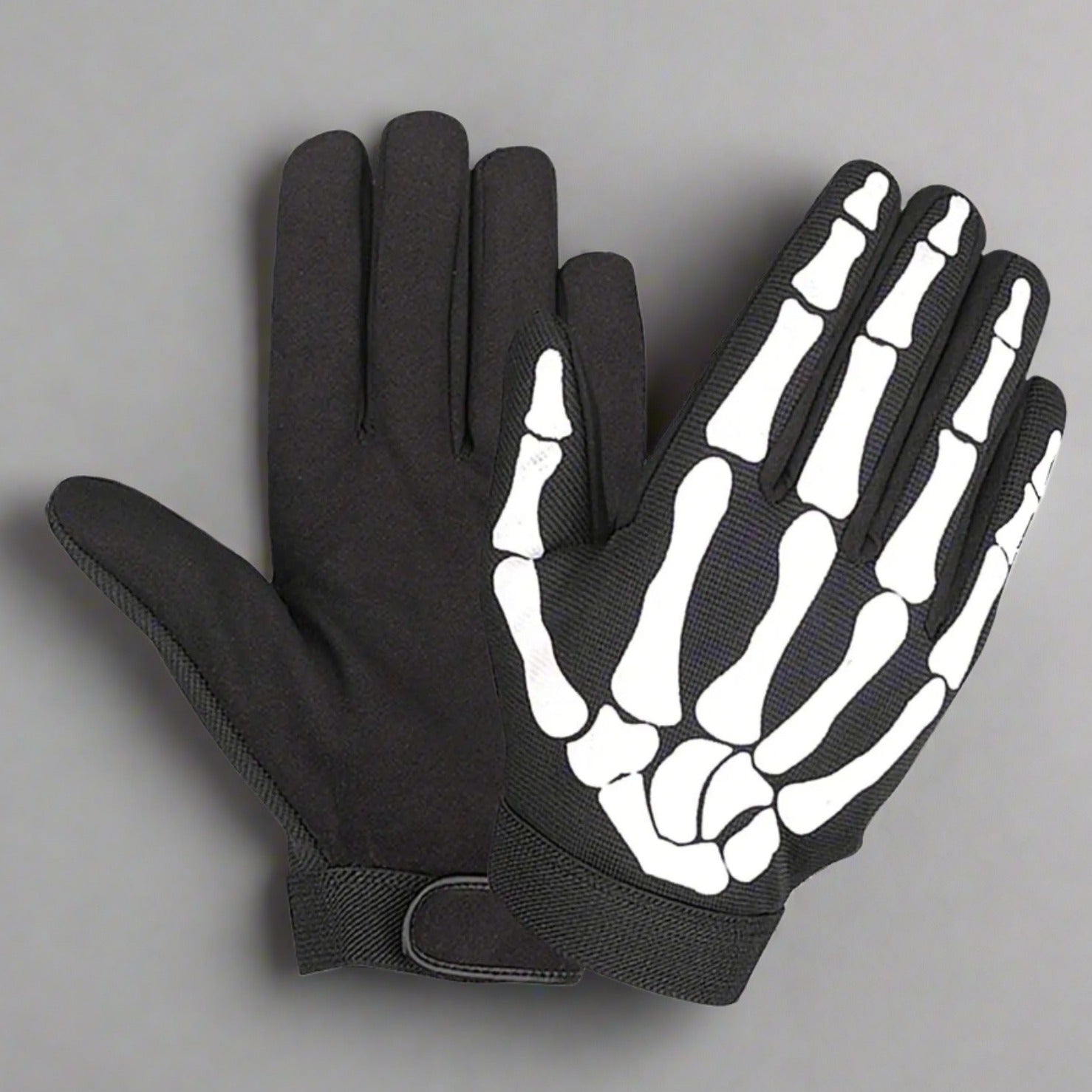 Open Road Skeleton Fabric Gloves - Velora Luxury Fashion