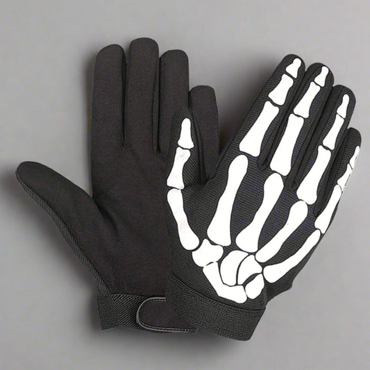 Open Road Skeleton Fabric Gloves - Velora Luxury Fashion