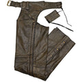 Open Road Women's Distressed Brown Leather Chaps - Velora Luxury Fashion