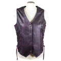Open Road Women's Lace Side Leather Vest - Velora Luxury Fashion