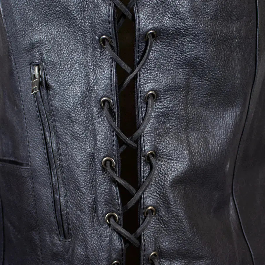 Open Road Women's Leather Vest - Velora Luxury Fashion