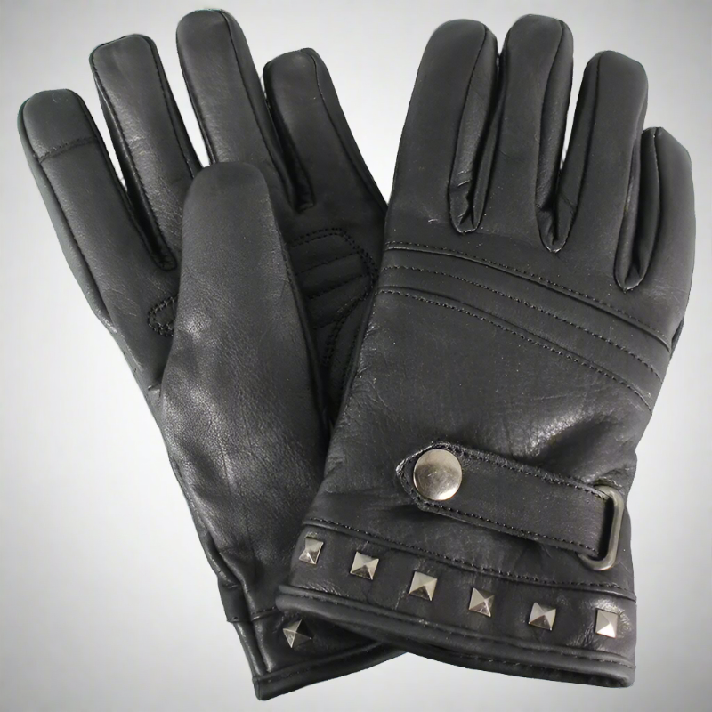 Open Road Women's Touch Tip Leather Motorcycle Gloves - Velora Luxury Fashion