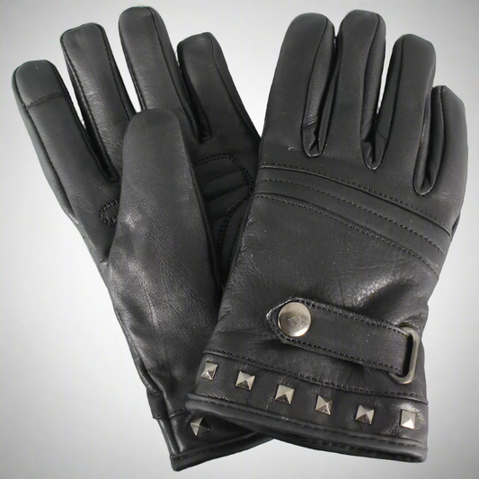 Open Road Women's Touch Tip Leather Motorcycle Gloves - Velora Luxury Fashion