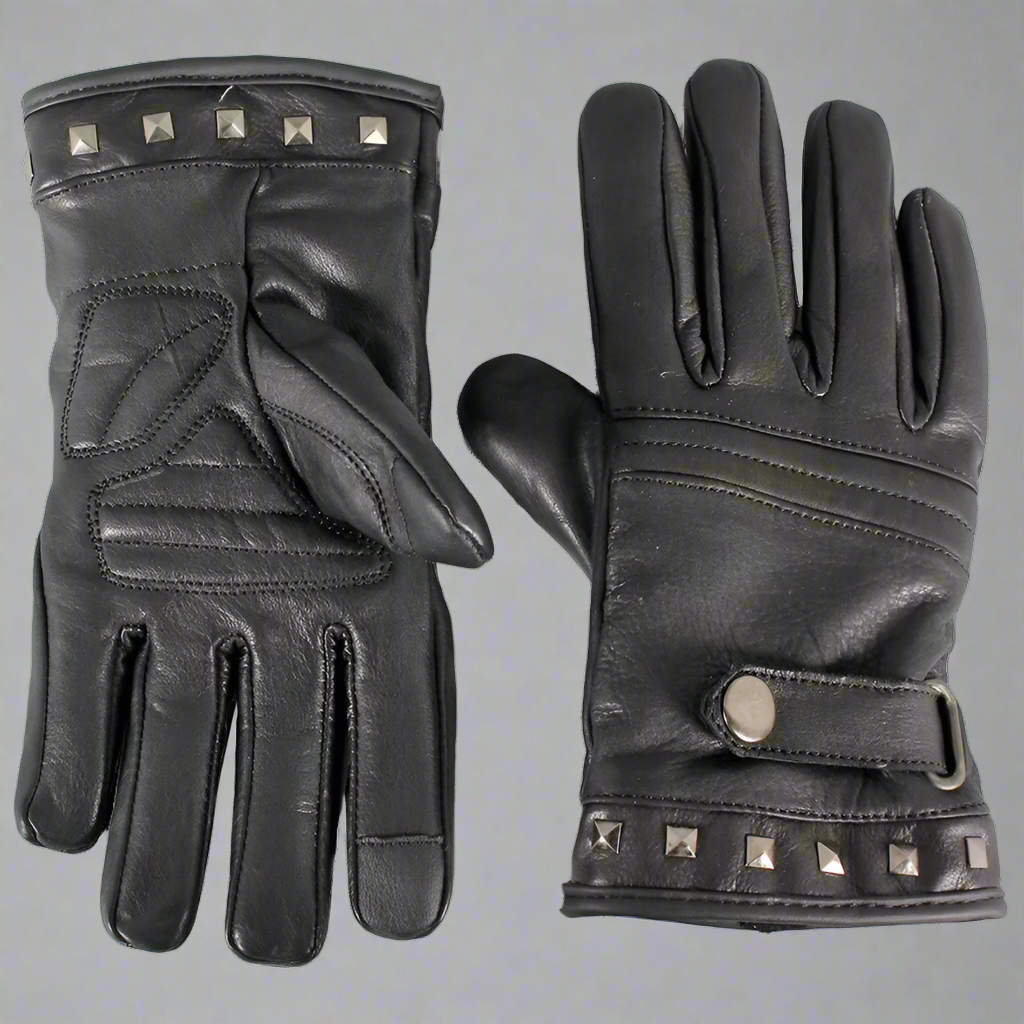 Open Road Women's Touch Tip Leather Motorcycle Gloves - Velora Luxury Fashion
