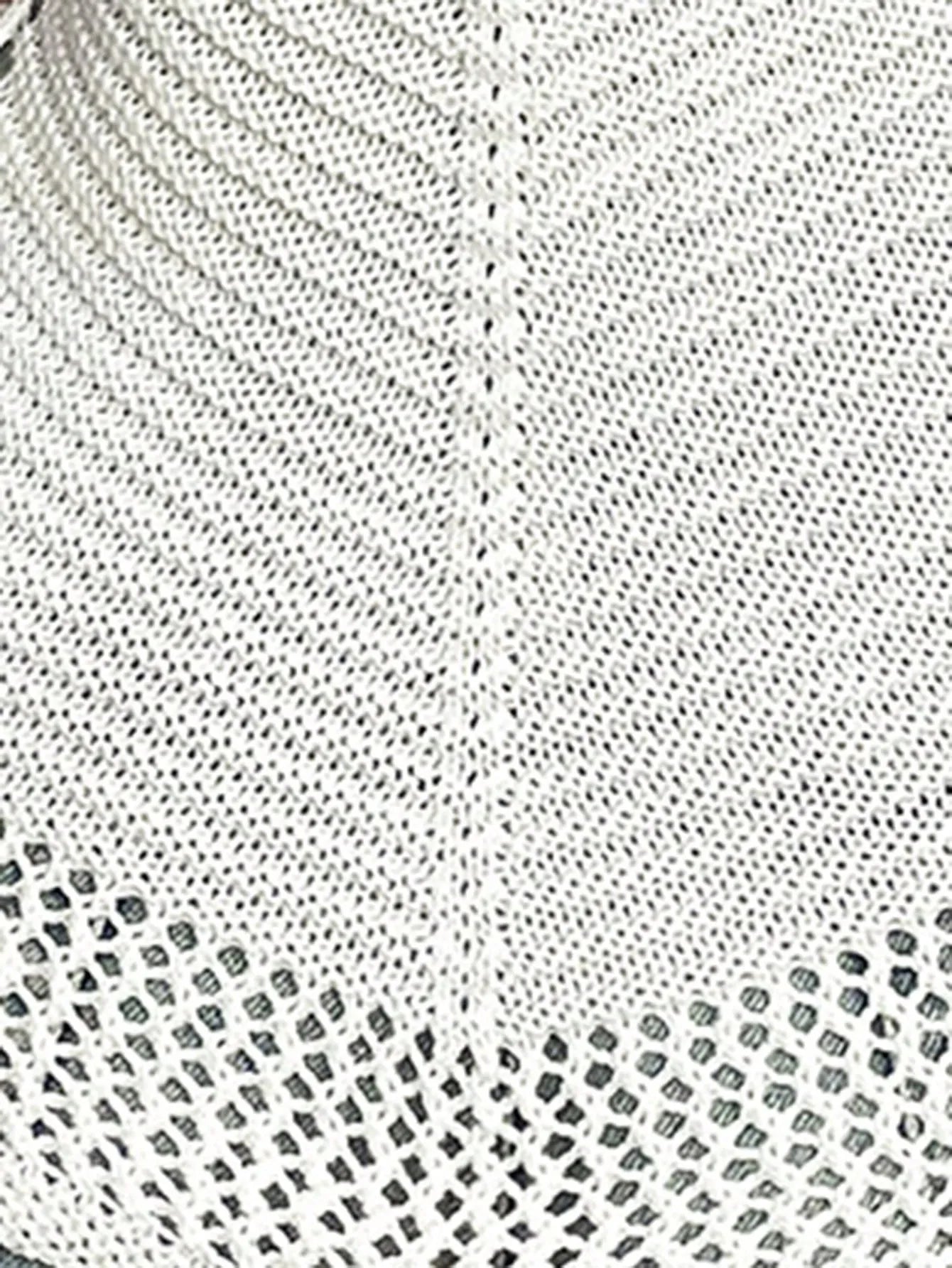 Openwork Scoop Neck Knit Cami - Velora Luxury Fashion