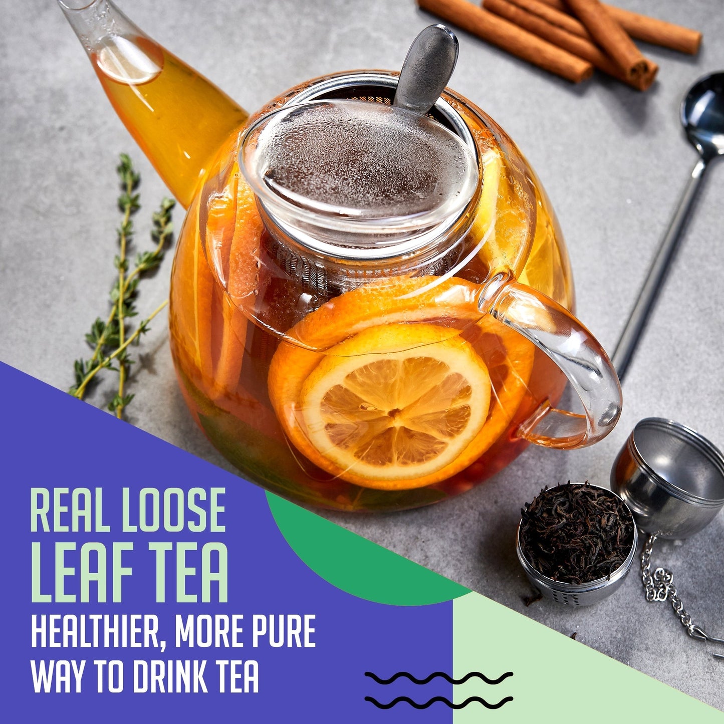 Organic Green Loose Leaf Tea with Teaball - 80g - Velora Luxury Fashion