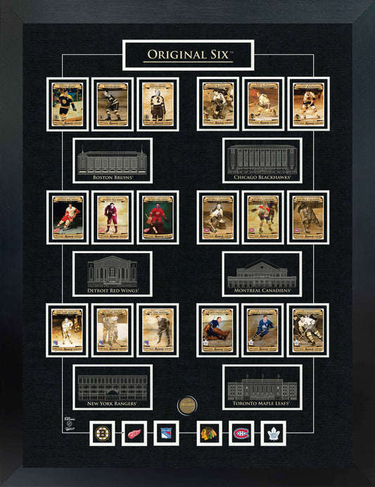 Original Six Collage Framed With 6 Pins - Velora Luxury Fashion