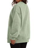 Oversized Long Sleeve Crewneck Sweatshirt - Velora Luxury Fashion